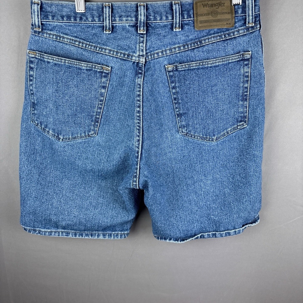 Vintage Wrangler Men's 34 Jean Shorts Denim Jorts Silver Edition USA